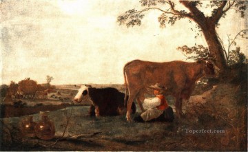 アエルベルト・カイプ Painting - 酪農場メイドの田舎の画家 アルバート・カイプ